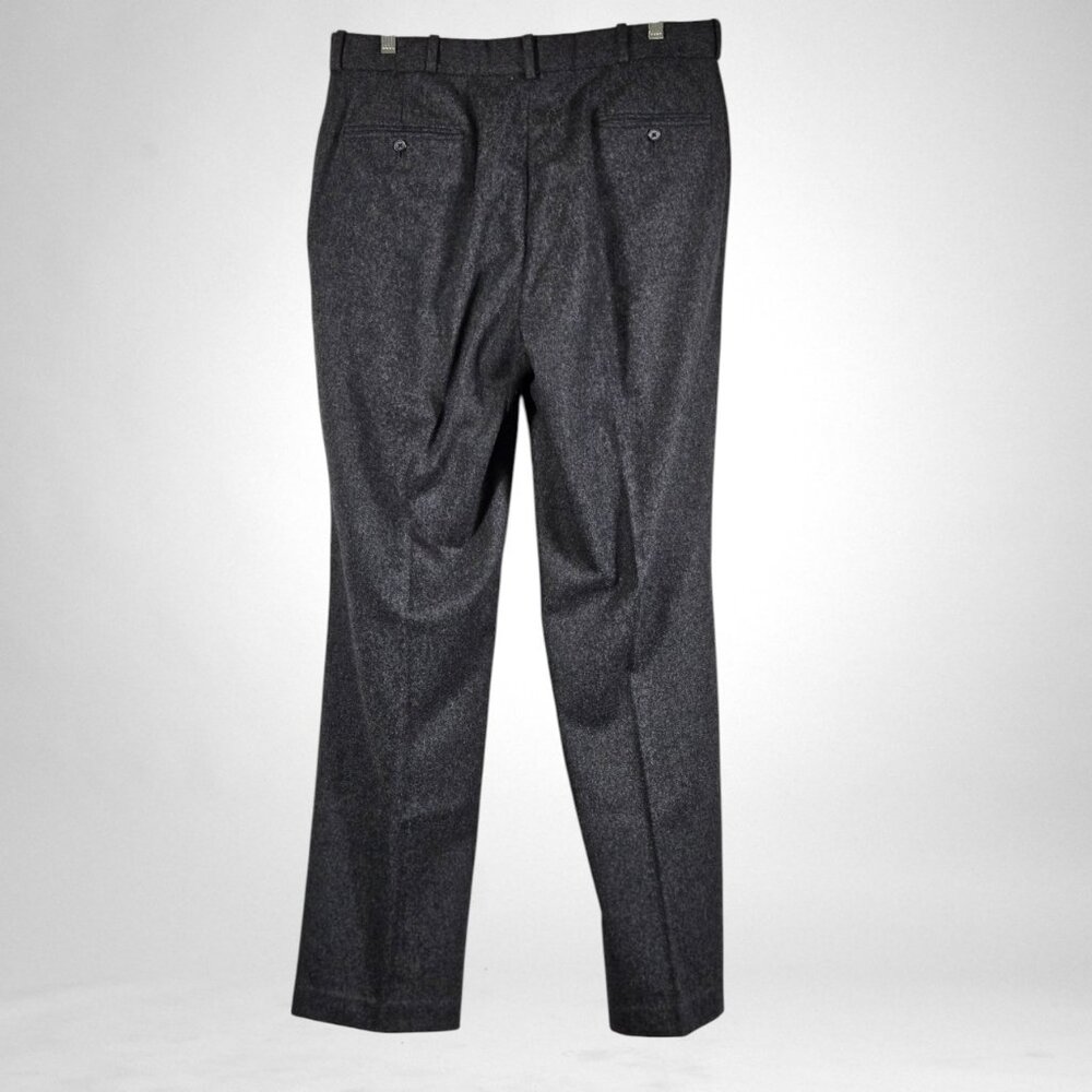 Polo by Ralph Lauren Size 34/32 Men's Dress Pants Wool Flannel Dark Gray - Picture 3 of 8